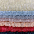 Fabricante Textiles personalizados 100% Poliéster arrancado plisado LUREX tela fina de malla de malla de malla para vestidos para vestidos